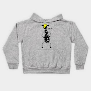 Black sheep with hairstyle Kids Hoodie